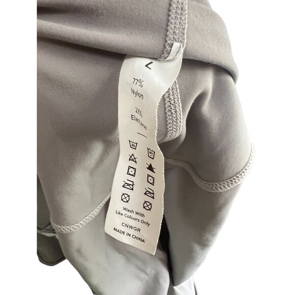 Halara Half Zip Long Sleeve Cropped Active Workout Shirt Sz Large Womens Gray - Picture 12 of 15